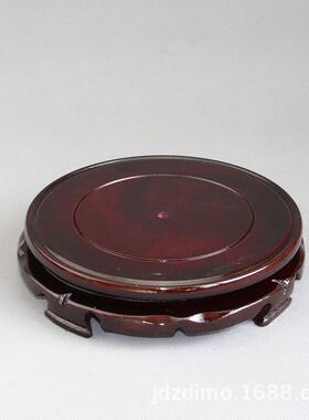 【6-40cm底座】圆形木质底座工艺品配件花瓶花盆酒坛底托旋转