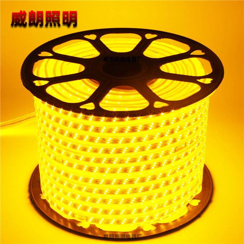 5050rgb2835霓虹防水高压220v柔性软硅胶led灯带户外5730灯条
