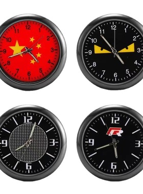 大量现货供应时尚车载时钟随意贴夜光车载表车载装饰配件表头