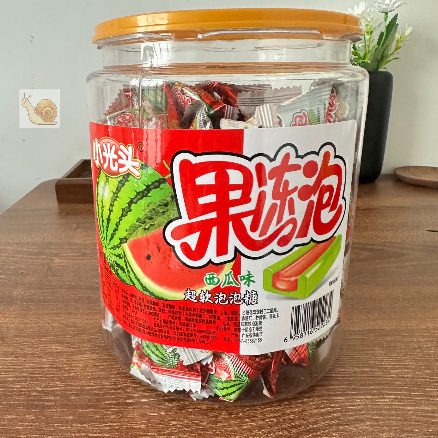 果冻泡泡糖桶装儿童夹心口香糖