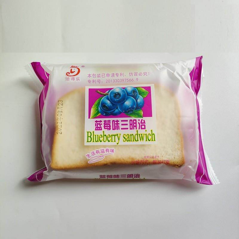 /蓝梅三明治三层切片果酱面包夹心营养早餐点心糕点防饿即食零食