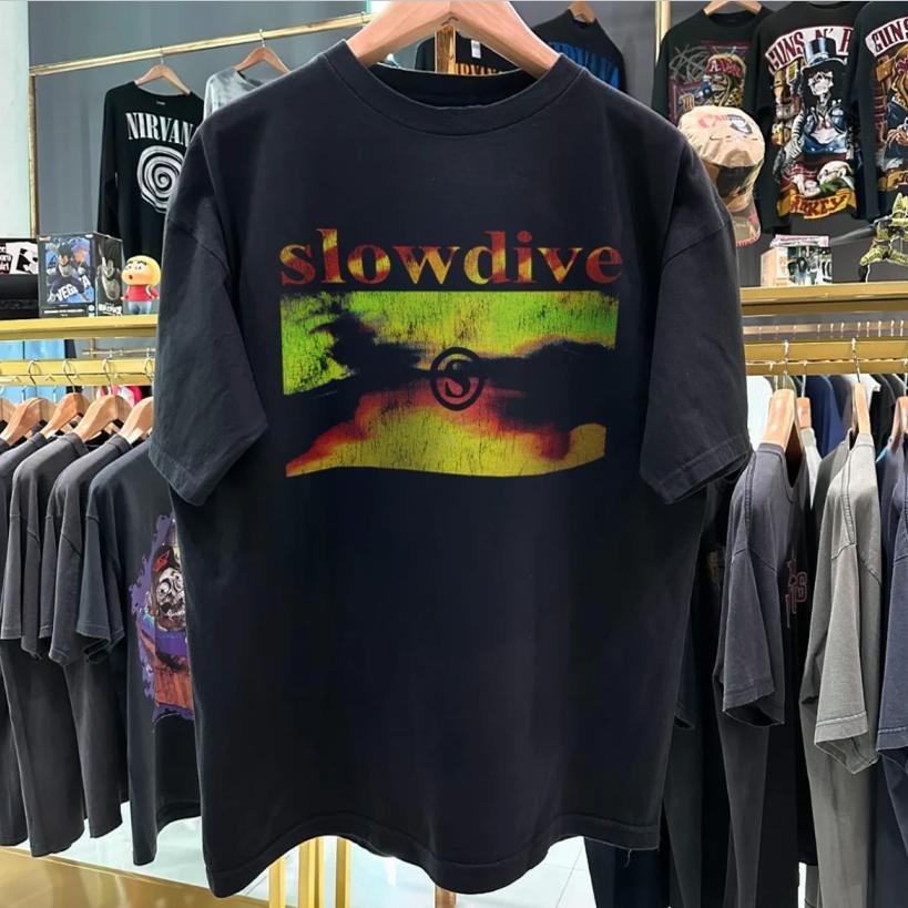 LODED DIPER美式复古1991 SL0WDIVE JUST FOR A DAY印花短袖T恤