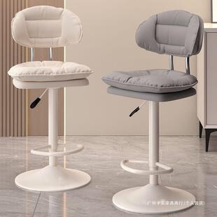 拉车套罩吧台椅现代简约高脚凳酒吧椅子家用升降靠背椅前台收银台岛台吧椅