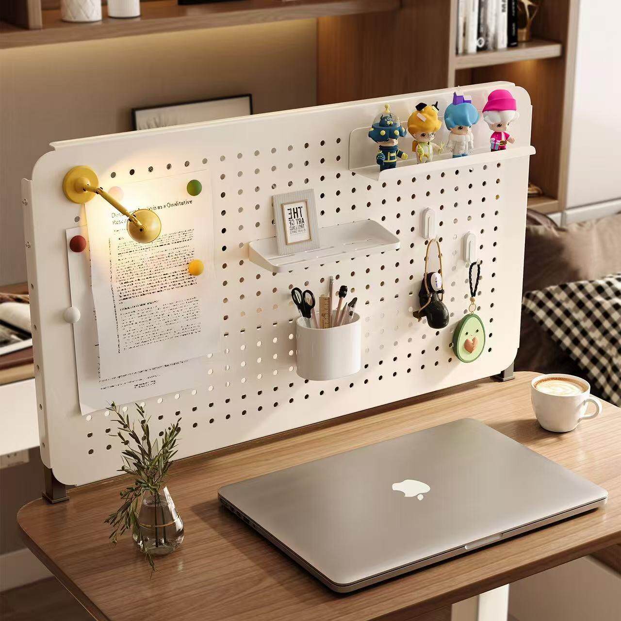 拉车套罩免打孔桌面洞洞板吧唧展示置物架宿舍墙上挂钩书桌收纳墙装饰