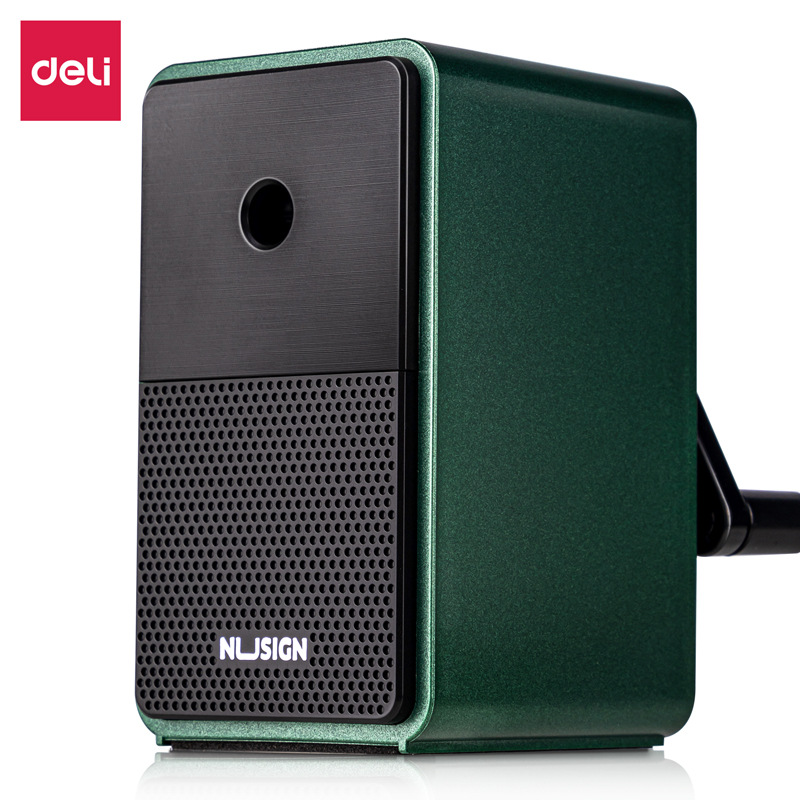 得力纽赛NS077削笔器削笔刀手摇转笔刀学生自动进铅削笔机卷笔刀