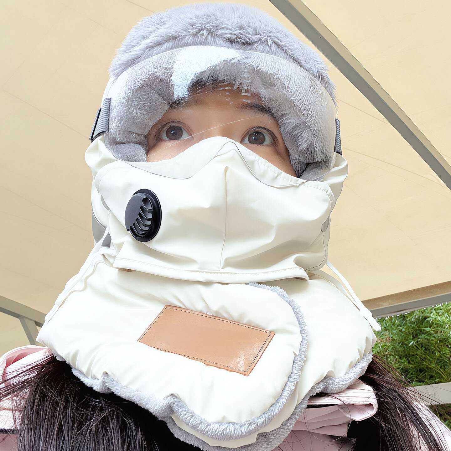 骑行帽子男女款冬季保暖防风面罩户外防寒雷锋帽护耳骑电动车棉帽