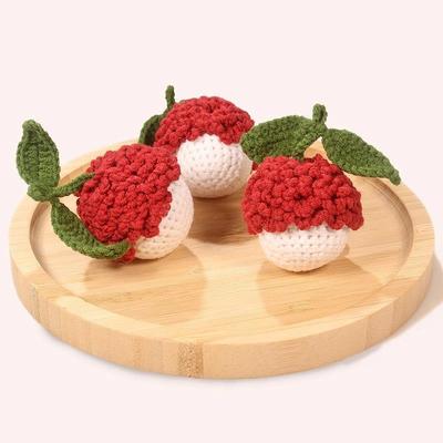 手工钩织立体成品荔枝包挂件钥匙扣书包挂饰长安的荔枝包包小饰品