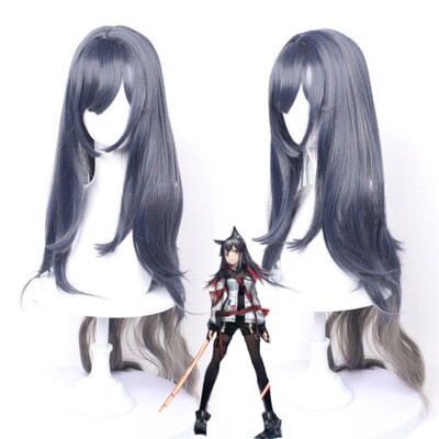 [熙珝】明日方舟 缄默 德克萨斯 cos 假发 仿真头皮渐变色cosplay