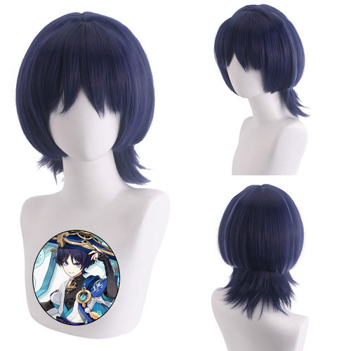 原神散兵COS假发愚人众执行官游戏造型短发