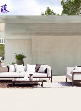 户铝合金闲687沙发室外天花园防水防外晒铁艺沙发露庭院休沙发组