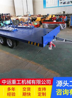 四轮牵引式平板物拖769车平板拖车仓用大吨位型货转运载平板库拖