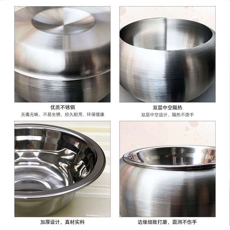 现货速发禅修佛具僧侣餐具钵袋钵刷双层隔热和尚化缘碗04不锈钢钵