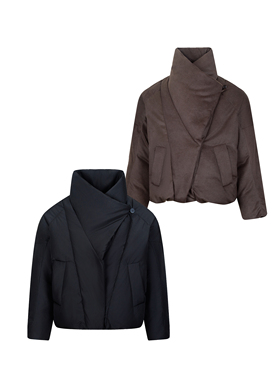 Succinct“楔”羊毛菱形道袍90白鸭绒高充绒量短款羽绒服秋冬外套