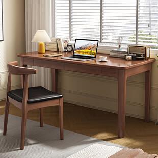 卧室办桌 B60书桌生学家用写字公台简易台电脑桌式 中式 全实木FJX