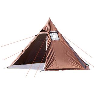 YDA01奢便露营防晒防雨携金字口 轻SY 带烟囱印第安野营备 黑胶装