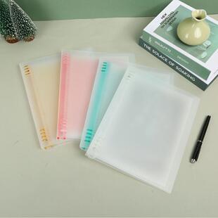 爆款8孔A5活页本塑料外壳B5糖果色PP活页夹可爱风笔记本替芯外壳