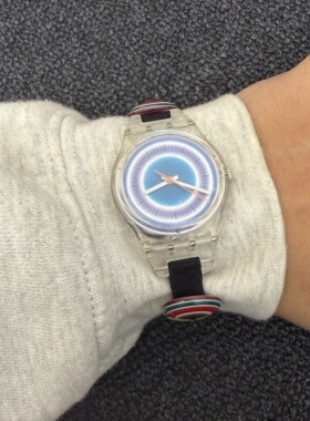 Awasteoftime浪费时间 vintage中古手表纽扣弹力绳表带个性手表