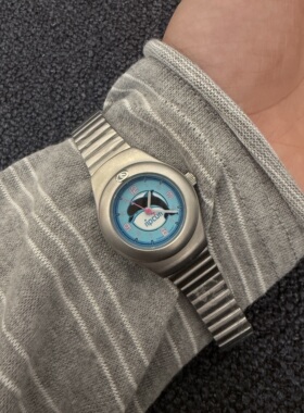 Awasteoftime浪费时间 Vintage海豚中古手表个性复古金属石英手表