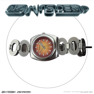 Awateoftime浪费时间 中古手表小众复古橙色金属异型腕表石英手表