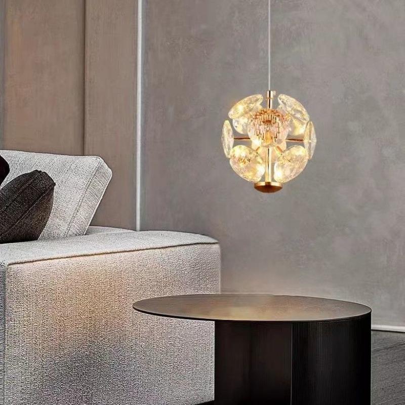 创奢意网红个性蒲轻公英晶小吊IXS灯过道玄关卧室床头水吊灯