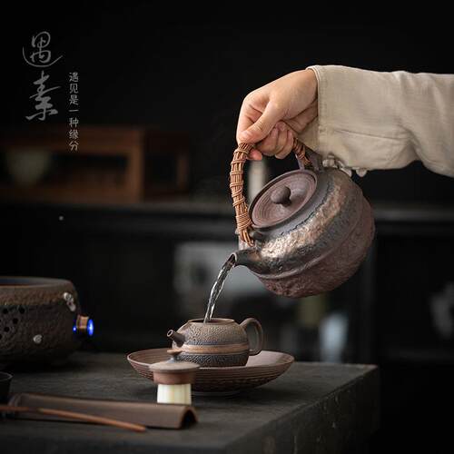 复古粗煮茶炉壶电陶茶陶电具套装家用明火泡茶壶围炉煮茶小型ZCL-
