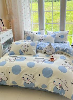 可爱儿童花通图案XJN四件2套舒适混搭简约025卡新款卡通数码印儿