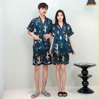 RF76S67H9贡0T柔软I汗蒸服缎情真丝女款男士侣按摩足疗浴服加大码