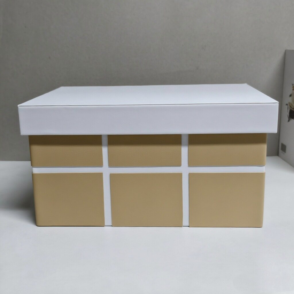 现代轻奢皮质收纳箱家居软装箱子样板房衣帽间装饰衣物整理箱摆件