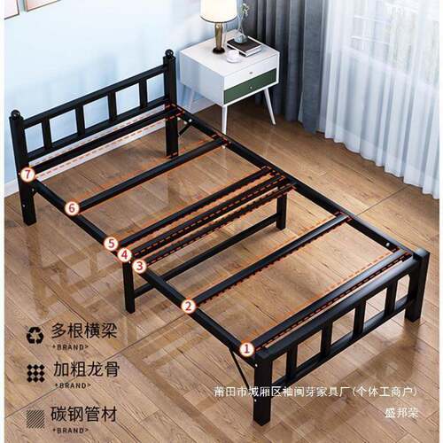 厂家AL789641午睡人双人简易HK家休用便携出租屋办公折叠床单室午