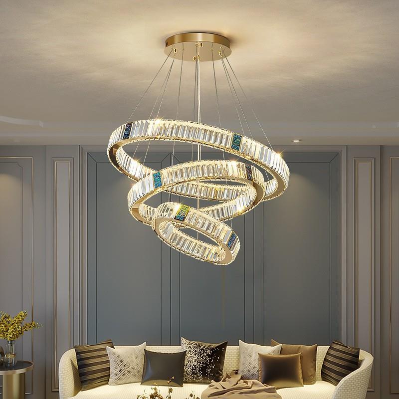 2餐0665525新灯高档水晶客厅灯贝壳吊现款代简约轻奢厅卧室家用圆