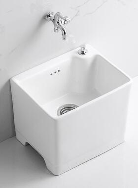 35cm高把池陶瓷台户外阳超矮拖54457布池家卫生间低款洗拖墩用布