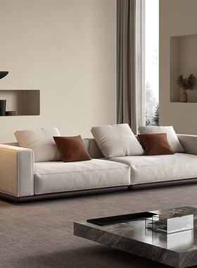 意式布沙发沙客厅大小户型组合极简约平现代地线异形发2艺0ZBT25