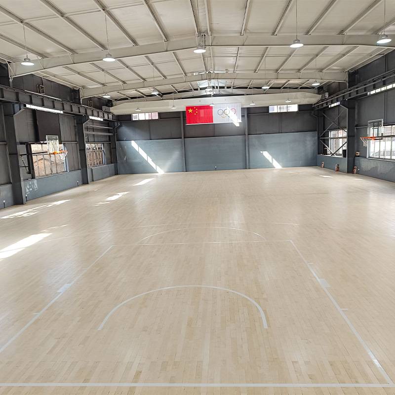 室内篮球馆羽毛球馆枫桦木运动地板舞蹈室武术室耐磨实木地板厂家