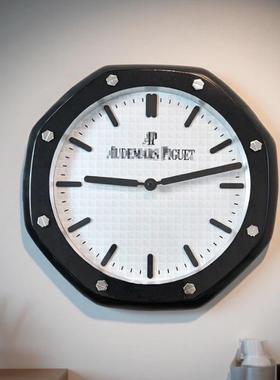 1寸不锈钢静音挂钟金属后盖4DRSA夜光P字装饰螺丝帽经典钟表可log