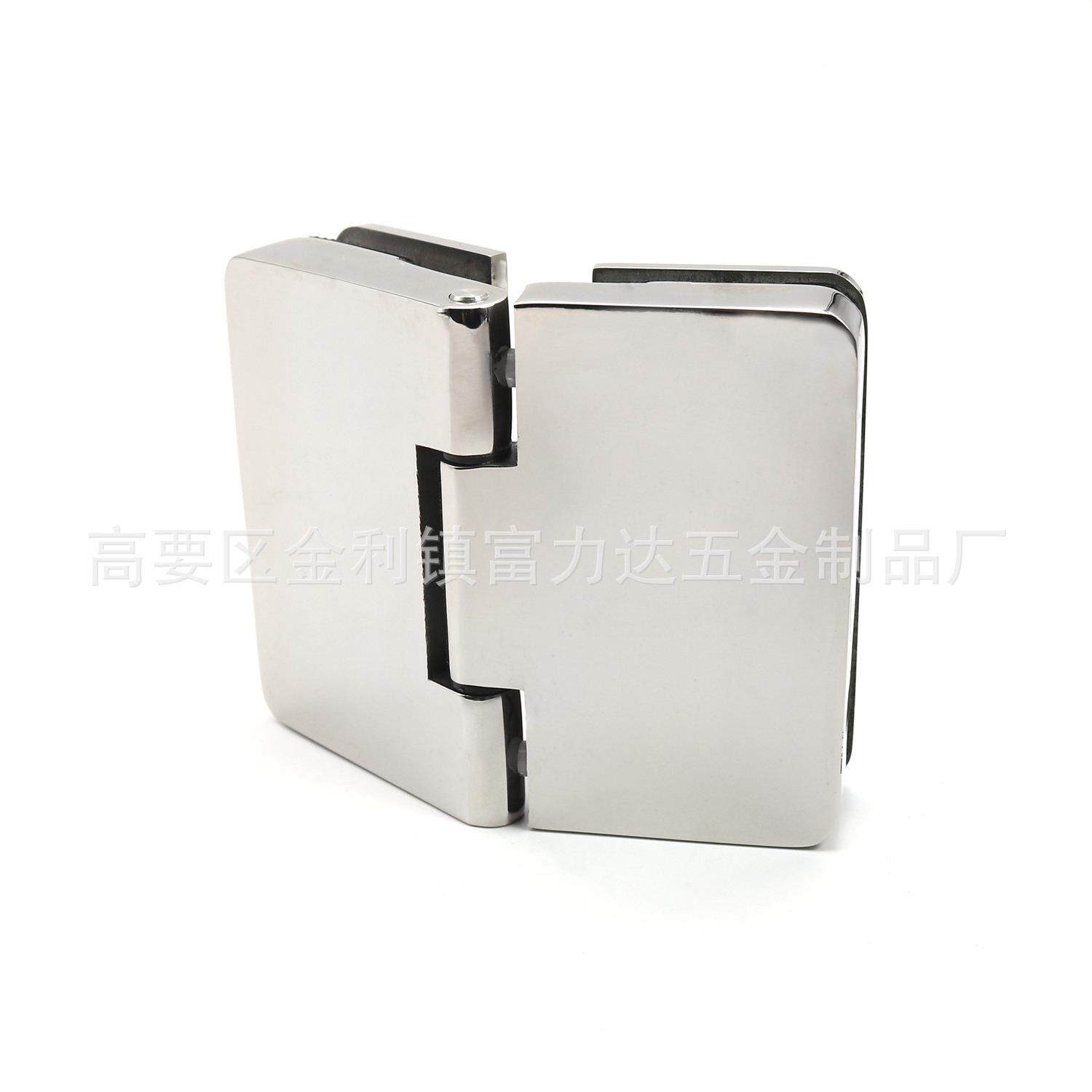 淋FLD-004浴房加厚合门页精铸锈钢固定度夹玻璃门不铰链180外开弧