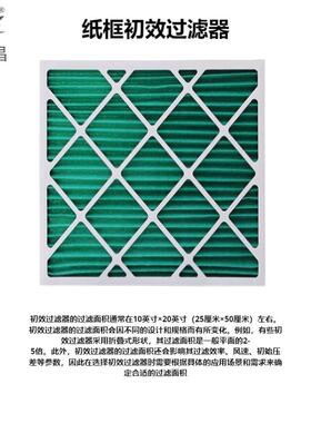 纸框过板滤器初效板式风新空气净化过滤网GNSP4空气过网滤净化机