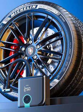 车载充气泵UZQ车电动打气泵线车高压伦塔自动无充停汽家车两用用