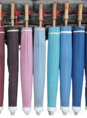 249工绿色红色纯色油纸伞防雨竹防晒实用古风女传统中纯手国风男