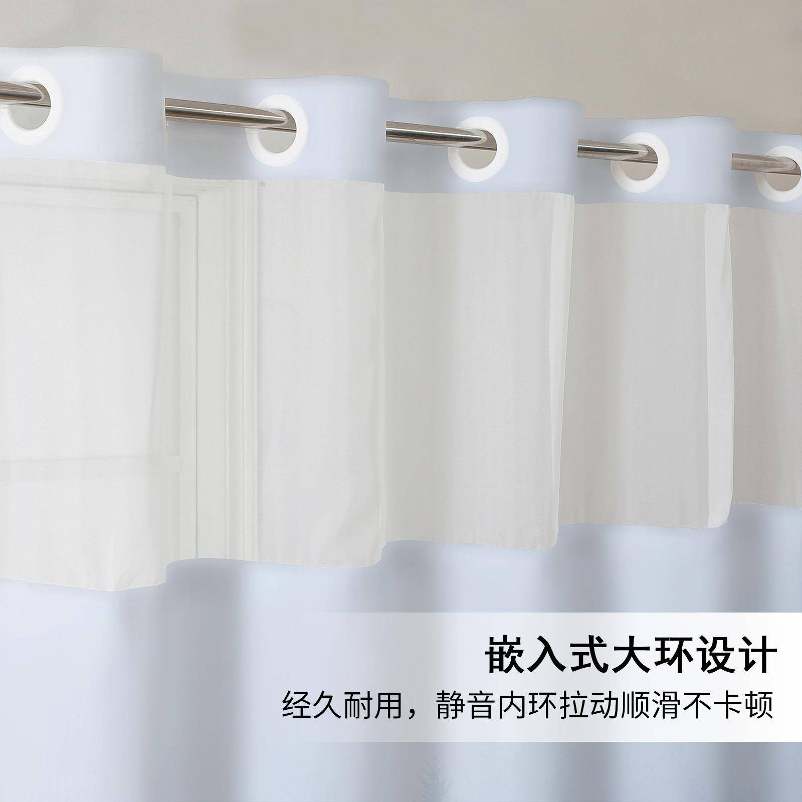 森林系列双层大环数霉码防印花浴帘免双层大环打浴室帘遮挡帘防水