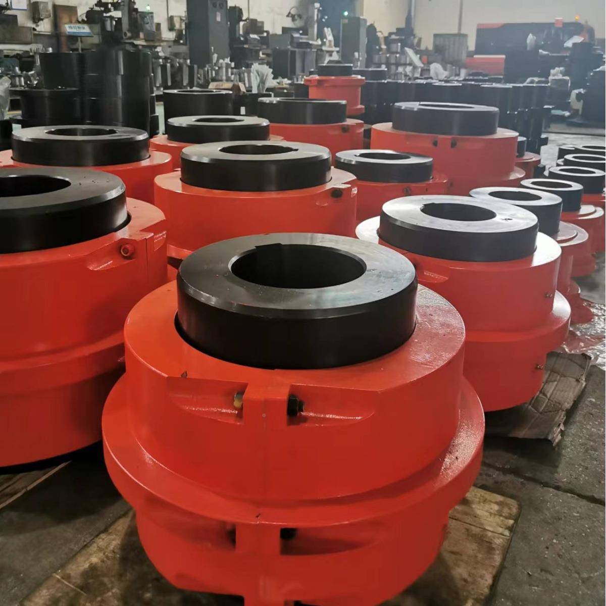 JS蛇形弹器簧联轴大扭弹簧靠背轮轴器连45矩#420钢材质