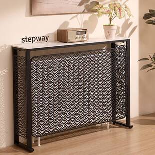 上暖气饰片方置物架装盖遮挡正罩SIS靠墙边柜长条入户对门轻奢玄