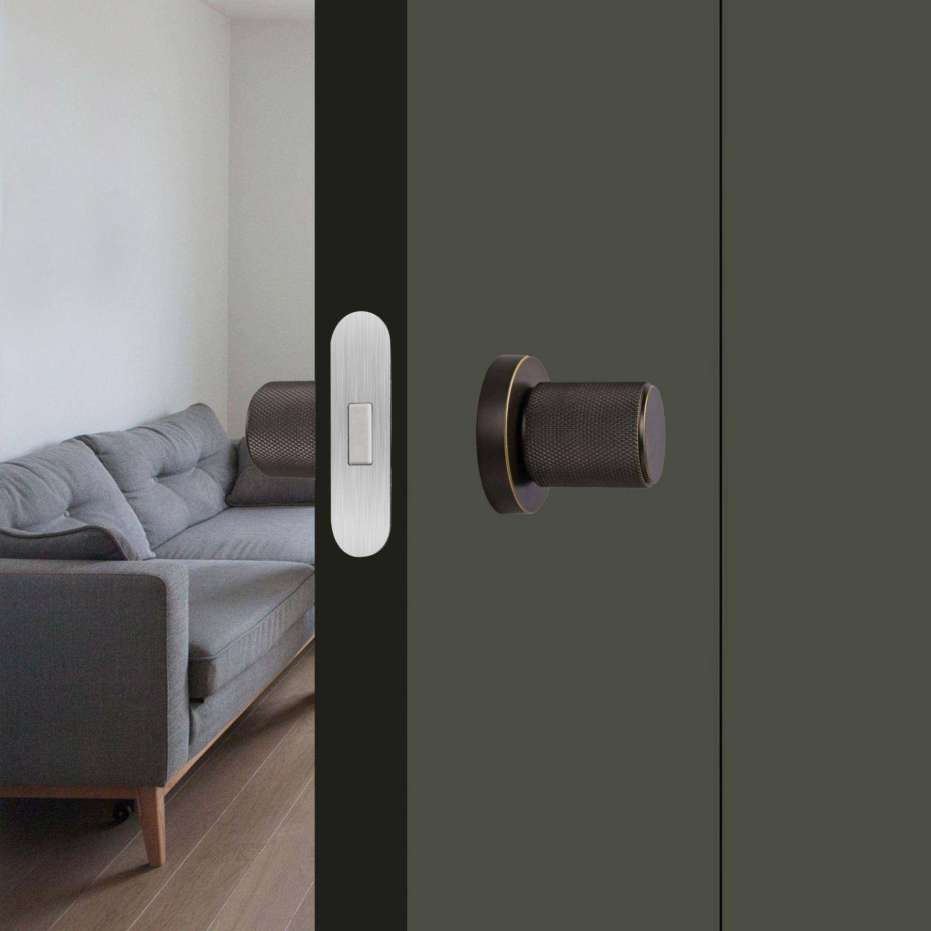 双锁磁锁体卧室内静音吸面隐形锁具简EUD约童门把手儿斜舌木门整