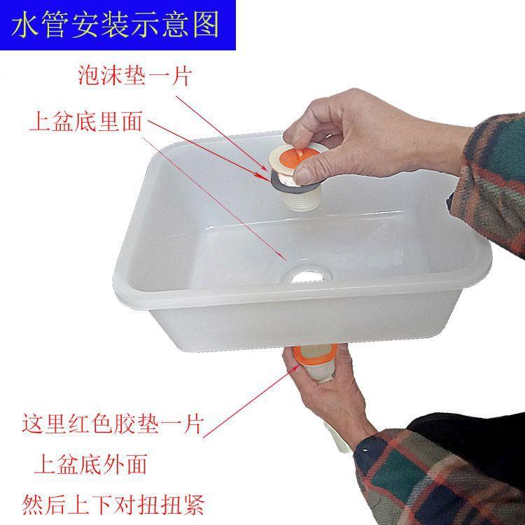 塑料IXP加厚拖把池阳台卫生拖布池浴间室拖多功能地盆方形把小号