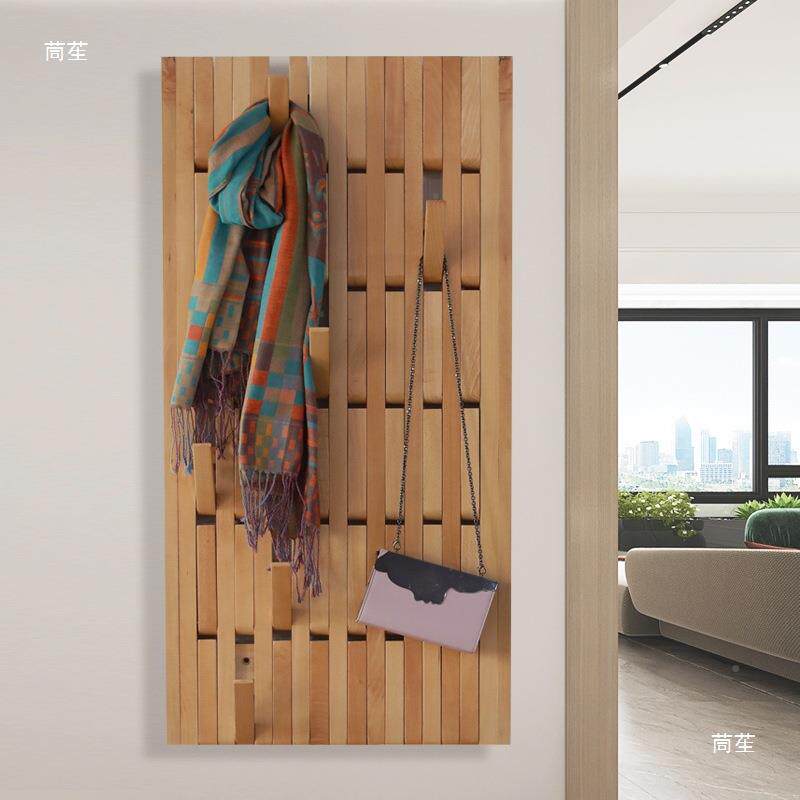 钢琴键SMW式挂衣架电表箱遮挂钩墙壁实木关玄收纳衣挂挡区衣帽架