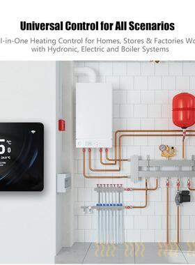 BHT-2005智能屏显温WOZ度制器触摸地暖控制数面板电控采暖壁炉温