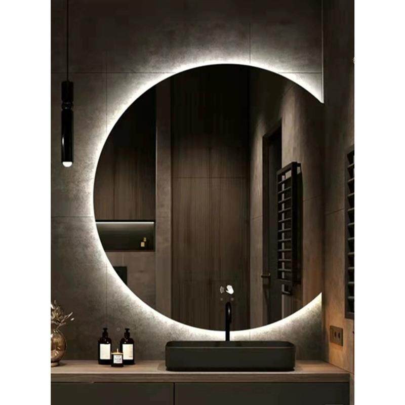 智能异生形浴室镜d半圆不规则4564梳妆壁挂带灯卫间灯le带厕所洗