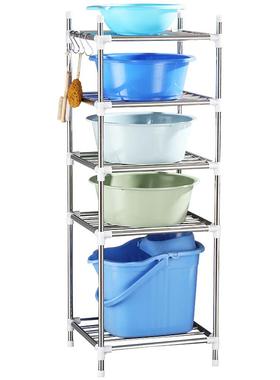 天台悦先04不锈钢卫生间置物架落地3式家用浴架RHN室三角厕所放脸