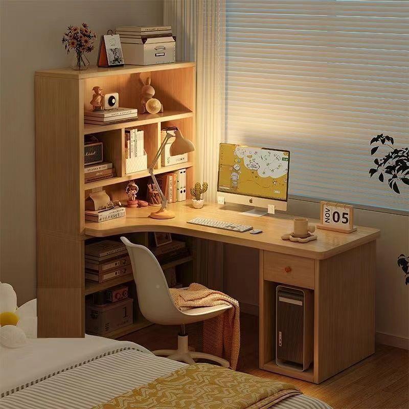 转角书桌带书角家PYG用柜电脑桌卧室学生拐角学落办公桌写字桌子