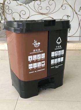 塑厂直GYG60升脚踏供分类垃圾桶干湿分离垃圾桶上海专用料垃家圾