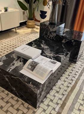 客厅家茶用高颜岩简板几MVF值现代极长方形FA